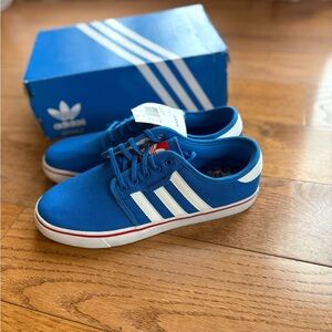 BRAND NEW Adidas Seeley Blue Skate Shoes, size 9.5